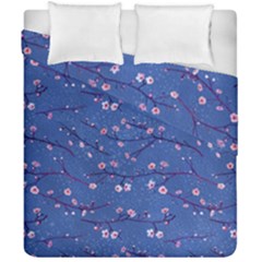 Branches With Peach Flowers Duvet Cover Double Side (california King Size) by SychEva