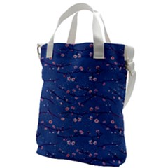 Branches With Peach Flowers Canvas Messenger Bag