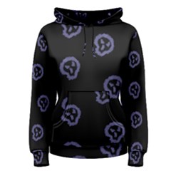 Purple Skulls On Dark Background Women s Pullover Hoodie by SychEva