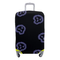 Purple Skulls On Dark Background Luggage Cover (small)