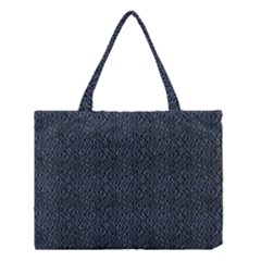 Blue Stripes On Dark Background Medium Tote Bag by SychEva