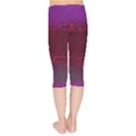 Red Splashes On Purple Background Kids  Capri Leggings  View2