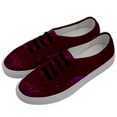 Red Splashes On Purple Background Men s Classic Low Top Sneakers by SychEva