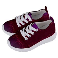 Red Splashes On Purple Background Kids  Lightweight Sports Shoes by SychEva