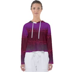 Red Splashes On Purple Background Women s Slouchy Sweat by SychEva