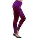 Red Splashes On Purple Background Lightweight Velour Leggings View4