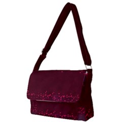 Red Splashes On Purple Background Full Print Messenger Bag (s) by SychEva