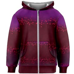 Red Splashes On Purple Background Kids  Zipper Hoodie Without Drawstring by SychEva