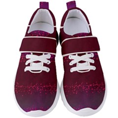 Red Splashes On Purple Background Women s Velcro Strap Shoes by SychEva