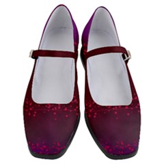 Red Splashes On Purple Background Women s Mary Jane Shoes by SychEva