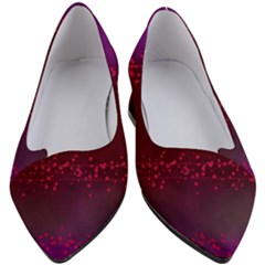 Red Splashes On Purple Background Women s Block Heels  by SychEva