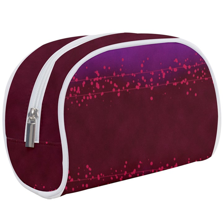 Red Splashes On Purple Background Make Up Case (Large)