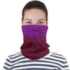 Red Splashes On Purple Background Face Seamless Bandana (adult) by SychEva