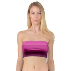 Pink Gradient Stripes Bandeau Top by Dazzleway