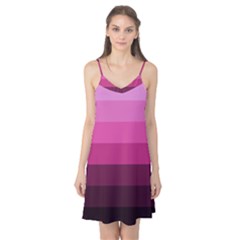 Pink Gradient Stripes Camis Nightgown by Dazzleway