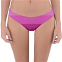 Pink gradient stripes Reversible Hipster Bikini Bottoms View1