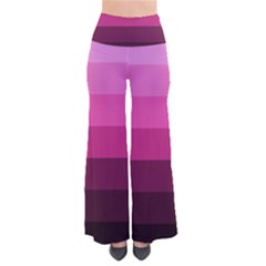 Pink Gradient Stripes So Vintage Palazzo Pants by Dazzleway