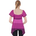 Pink gradient stripes Lace Front Dolly Top View2