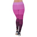 Pink gradient stripes Velvet Leggings View2