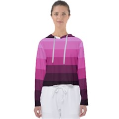 Pink Gradient Stripes Women s Slouchy Sweat by Dazzleway