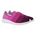 Pink gradient stripes Women s Slip On Sneakers View3