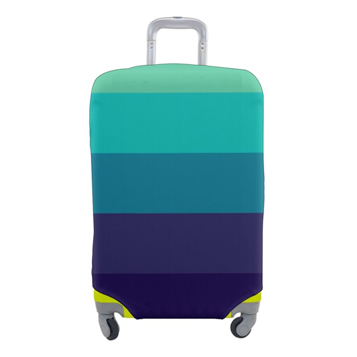 Blue gradient stripes  Luggage Cover (Small)