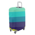 Blue gradient stripes  Luggage Cover (Small) View2