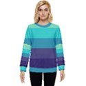 Blue gradient stripes  Hidden Pocket Sweatshirt View1