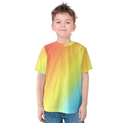 Rainbow Gradient  Kids  Cotton Tee by Dazzleway