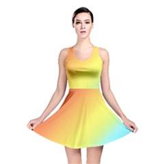 Rainbow Gradient  Reversible Skater Dress by Dazzleway