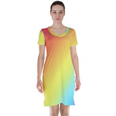 Rainbow Gradient  Short Sleeve Nightdress by Dazzleway