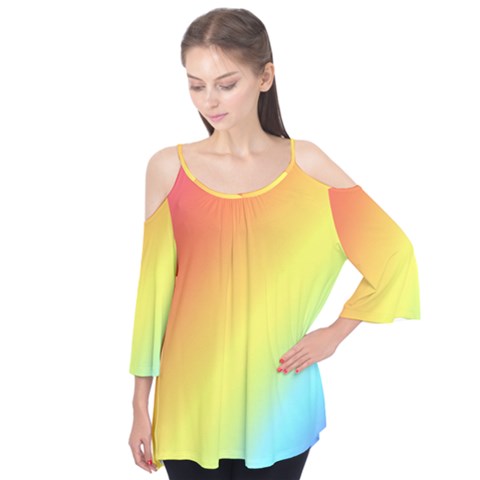 Rainbow Gradient  Flutter Tees by Dazzleway