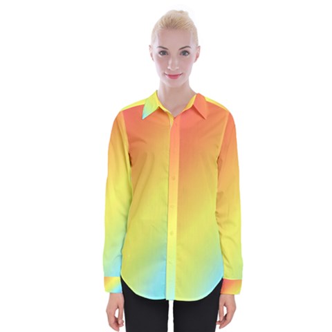 Rainbow Gradient  Womens Long Sleeve Shirt by Dazzleway