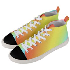 Rainbow Gradient  Men s Mid-top Canvas Sneakers by Dazzleway