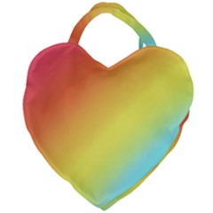 Rainbow Gradient  Giant Heart Shaped Tote by Dazzleway