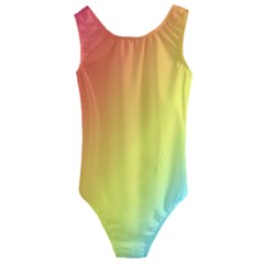 Rainbow Gradient  Kids  Cut-out Back One Piece Swimsuit by Dazzleway