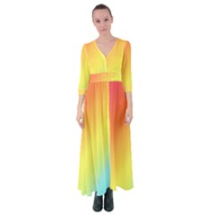 Rainbow Gradient  Button Up Maxi Dress by Dazzleway