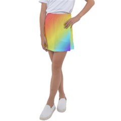 Rainbow Gradient  Kids  Tennis Skirt by Dazzleway