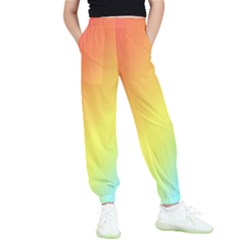 Rainbow Gradient  Kids  Elastic Waist Pants by Dazzleway