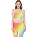 Rainbow gradient  Stretch Shorts and Tube Top Set View1