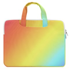 Rainbow Gradient  Macbook Pro Double Pocket Laptop Bag by Dazzleway