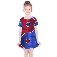 Yin-yang-eastern-asian-philosophy Kids  Simple Cotton Dress by Sudhe