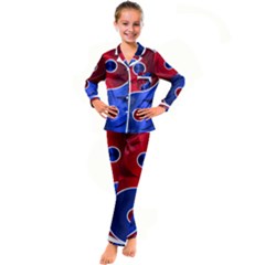 Yin-yang-eastern-asian-philosophy Kid s Satin Long Sleeve Pajamas Set