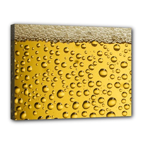 Beer Bubbles Canvas 16  X 12  (stretched) by Sudhe