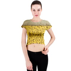 Beer Bubbles Crew Neck Crop Top by Sudhe