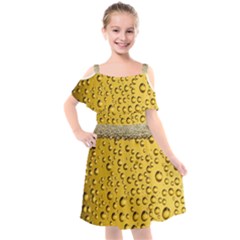 Beer Bubbles Kids  Cut Out Shoulders Chiffon Dress by Sudhe