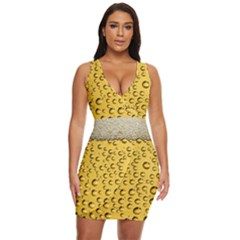 Beer Bubbles Draped Bodycon Dress