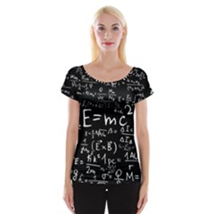 Science-albert-einstein-formula-mathematics-physics-special-relativity Cap Sleeve Top by Sudhe