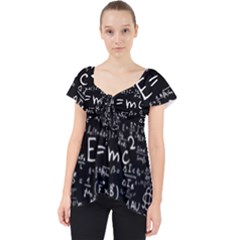 Science-albert-einstein-formula-mathematics-physics-special-relativity Lace Front Dolly Top by Sudhe