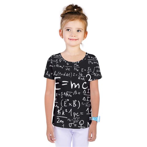 Science-albert-einstein-formula-mathematics-physics-special-relativity Kids  One Piece Tee by Sudhe